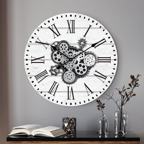 Lafocuse wanduhr 57cm weiß - wanduhr,