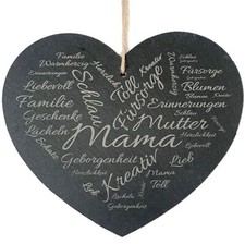 SCHIEFER-HERZ Hänger "Mama"
