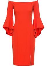 Neu Carmen-Kleid mit 3/4 Arm Gr. 36/38 Tiefrot Damen Abendkleid Party-Dress