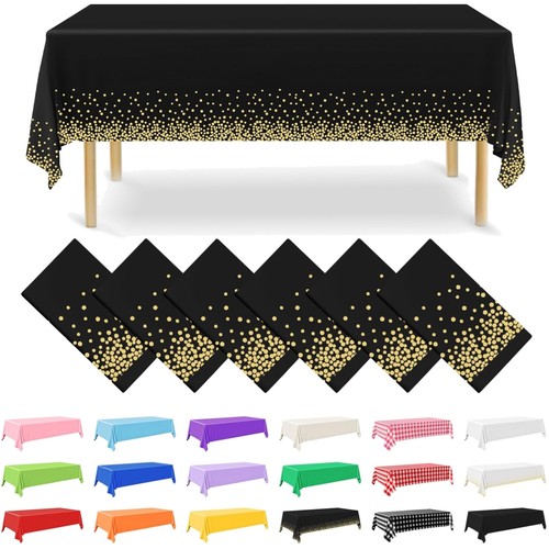 Tischdecke gold schwarz party - gold,