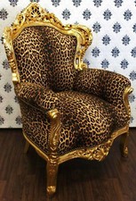 Thronsessel F30 Barocksessel gold/leo