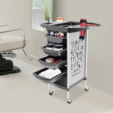 Friseurwagen Salonwagen mit 4 ausziehbaren Schubladen Friseurwagen für Stylisten