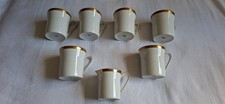 6 Kaffeetassen Nr. 12 u.a. + 1x Milchkännchen 486 Goldrand aus Scherzer Service