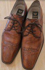 Wunderschöne Lederschuhe "LORENZI" cognac 42 hoher Neupreis 