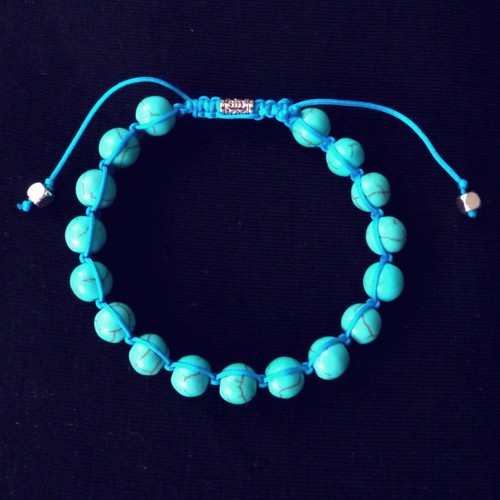 Shamballa armband blau - armband,