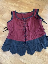 Mittelalterliches  Oberteil Damen  Geschnürte Bluse LARP Inter-Moden