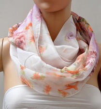 Seide Loop Schal Halstuch Schals Rundschal Schlauchschal Tücher Damenschal 