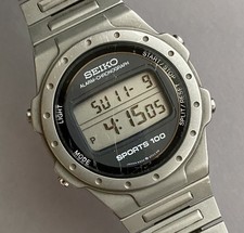 SEIKO Alarm-Chronograph TITAN A904-6000 Sports 100 Vintage Armbanduhr