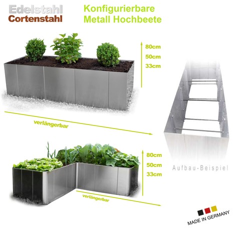Edelstahl corten hochbeet - hochbeet, nach