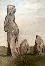 Gemälde öl auf pappe unsig - Öl,