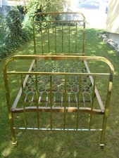   ART DECO ~ JUGENDSTIL MESSINGBETT ~ 100 x 190 cm ~ SEHR SCHÖNER ZUSTAND !!!