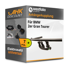 Für BMW 2er GT 07.2014- WESTFALIA Anhängerkupplung abnehmbar + 7polig E-Satz NEU