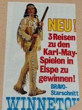Bravo Zeitschrift Vintage Starschnitt Riesen Poster Winnetou Komplett 70er 80er