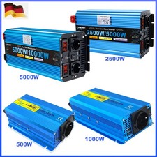 12V 24V zu 230V Reiner Sinus Wechselrichter 3000W 5000W Spannungswandler LED USB