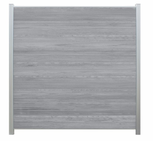 Wpc zaun komplettset grau - wpc,