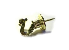 Zierhaken vermessingt poliert