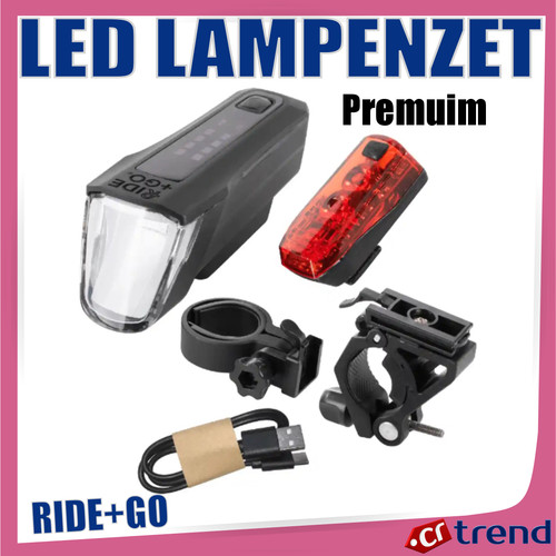 Ride led fahrradlampenset - ride+go,