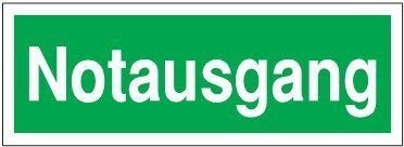 Schild notausgang - notausgang, |