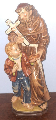 Holzfigur geschnitzt heiliger - holzfigur,