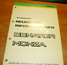 OPEL Original Heft Werkstatt Technische Neuheiten  Senator/Monza 1983