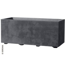 Deroma Pflanzkasten Millenium Kunststoff anthrazit 79 x 39 x 39 cm  Blumenkasten