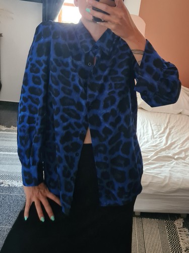 Bluse chiffon blau - s, 36