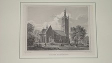 Original Stahlstich - Kirche