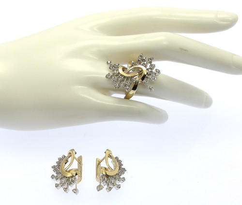 Schmuckset ring ohrstecker - ♦,