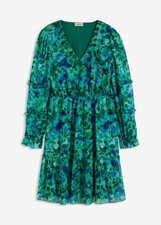 Kleid 42 grün bedruckt - kleid,