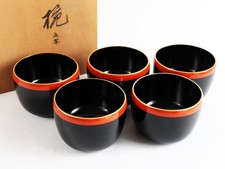 Wajima Lacquer Bowl Set 5