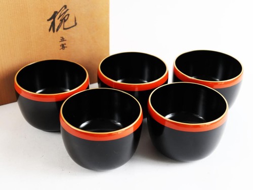 Wajima lacquer bowl set - lacquer,