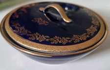 🏺 Echt Kobalt Dose JLMENAU Graf von Henneberg Golddekor