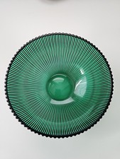 Design Schale Vase, Arthur Percy, Reffla -  Grün SCHWEDEN Glasfabrik Gullaskruf