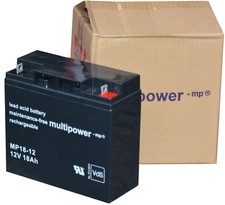 MULTIPOWER AKKU 12V 12 VOLT 18 AH  MP18-12 FOR UPS USV MASTERGUARD S5215 #MP1812