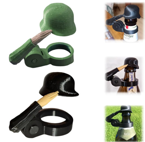 Bierflasche schutz kapp soldat - bierflasche,