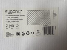 Sygonix Solar-Netz-Lichterkette 3 x 2 m, warmweiß 192 LEDs, IP44, solarbetrieben