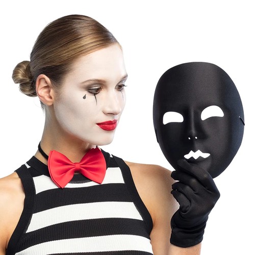 Maske pantomime schwarz - maske,