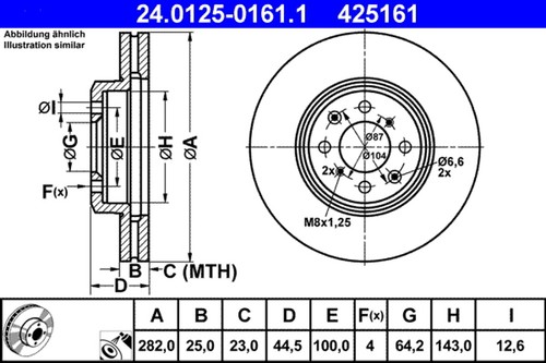 Bremsscheibe ate - 2x,