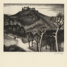 Otto Paetz Wartburg Radierung