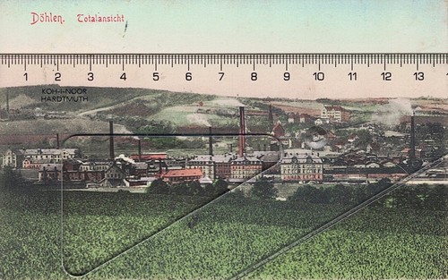 Döhlen freital panorama - ak,
