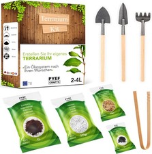 Flaschengarten Komplettset zum Schaffen EIN Ökosystem im Glas - Terrarium 