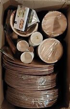 Grill geschirr Palmblattgeschirr Holzlöffel großes Set Grillen Veganes Geschirr