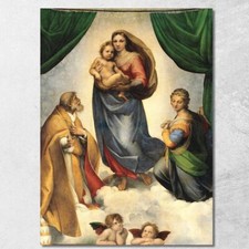 Sixtinische Madonna Raphael, rph29 drucken auf leinwand