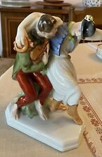 Porzellan Figur Herend Ungarn tanzende Männer betrunkene Musiker 22 cm 5512