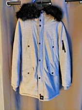 Sixth June Wintermantel - Größe M - Grau mit super flauschiger Fütterung