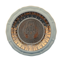 THOMAS BAYRLE Serigraphie auf Teller Das Geheimnis Höchst Künstlerteller