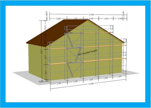 Alu 5x8m giebelgerüst - alu, 12,5x8m
