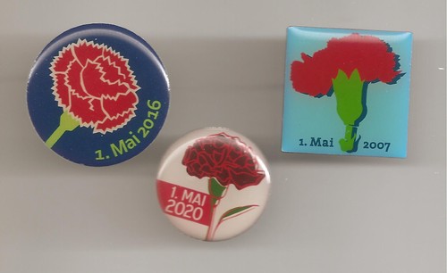 Drei verschiedene mai pins - drei,
