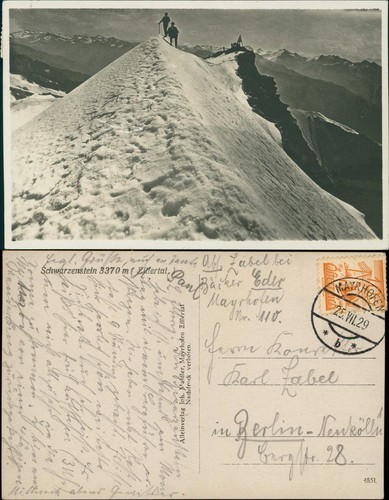 Ansichtskarte bergsteiger - ansichtskarte,