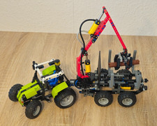 Lego Technic 8049 Traktor mit Forstkran, Hauptmodell 100% Vollständig! ohne BA